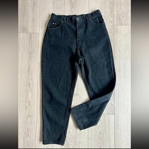 LEE Vintage Black Tapered Leg High Rise Jeans Size 8 Short